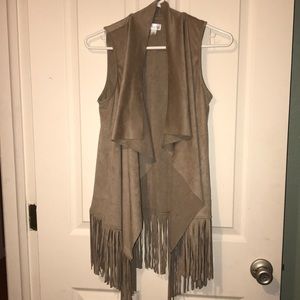 Fringe suede vest